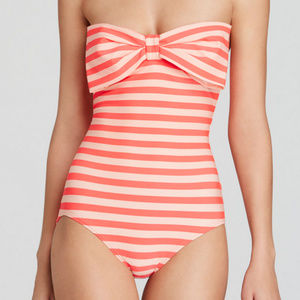 kate spade new york striped one-piece swimsuit